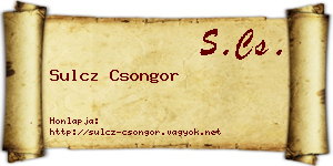 Sulcz Csongor névjegykártya