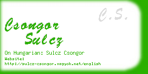 csongor sulcz business card